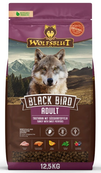 Wolfsblut Dog Black Bird Adult - indyk i bataty 12,5kg
