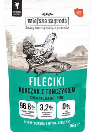 Wiejska Zagroda Kot Fileciki kurczak z tuńczykiem saszetka 85g