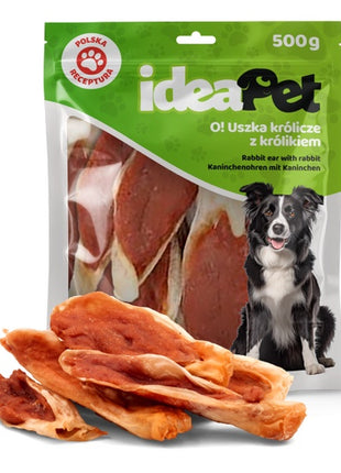 IdeaPet Uszka królicze z królikiem 500g