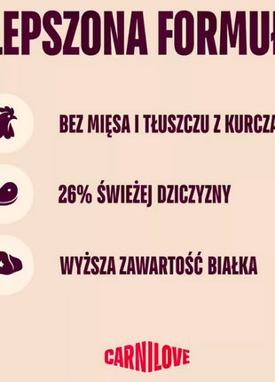 Carnilove Dog Active Venison & Reindeer Adult - dziczyzna i renifer 1,5kg