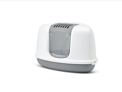 Bac à litière d'angle Savic Nestor Gris/Blanc