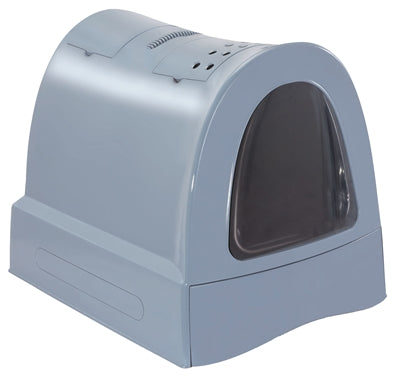 Bac à litière pour chat Imac Zuma avec tiroir coulissant bleu