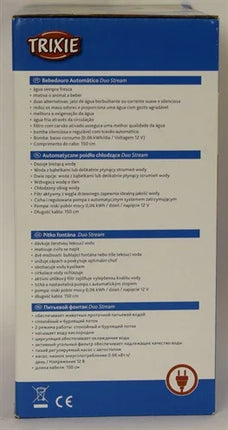 Trixie Drinkfontein Duo Stream Wit / Blauw