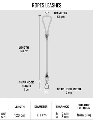 Morso Hondenriem Soft Rope Gerecycled Grey Grijs