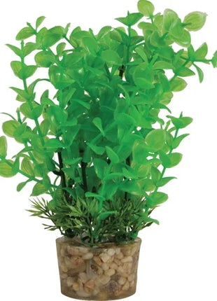 Zolux Ornament Pastic Plant Op Stenen Neutraal Assorti