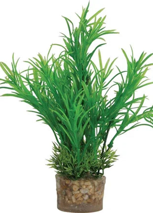 Zolux Ornament Pastic Plant Op Stenen Neutraal Assorti