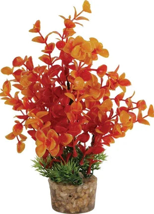 Zolux Ornament Pastic Plant Op Stenen Vrolijk Assorti