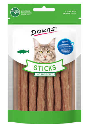Dokas Cat Snack Sticks mit Lachsfilet 30g