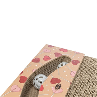 Trixie Krabplank Hartjes Met Ballen Rechthoekig Karton Abrikoos