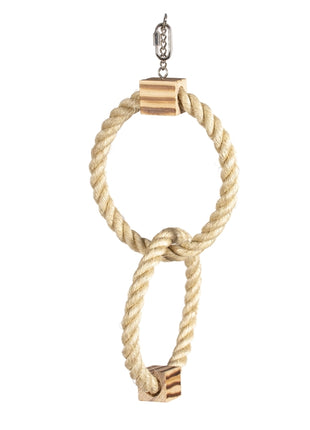 Duvoplus Doppel-Sisal-Ring mit Holzklötzen