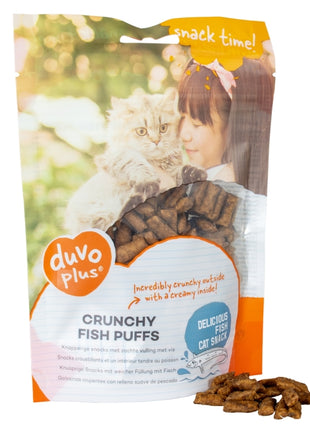 Duvoplus Cat Snack Knusprige Fisch-Puffs 50g