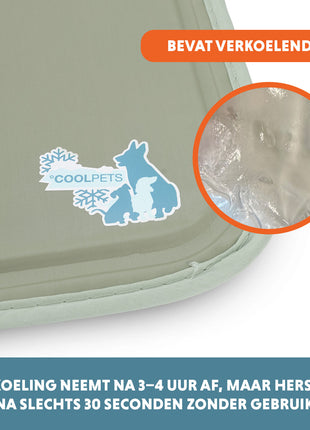 Coolpets Gel Cooling Mat Olijfgroen
