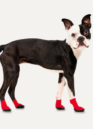 Goo-eez Dog Boots Lites 4 Per Pack Rood/Zwart