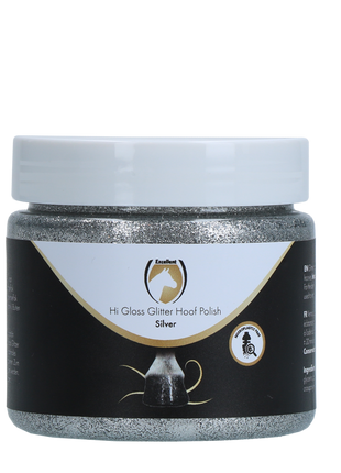Excellent Horse Hi Gloss Glitter Hoof Polish Silver 150 ml