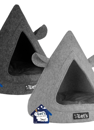 Let's sleep Pet Cave TeePee Antraciet