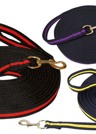 Longeerlijn zwart soft 8 meter Rood