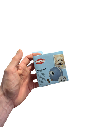 Trixie Snack Ball Dog en plastique/TPR bleu - Jeu d'intelligence avec distributeur de friandises
