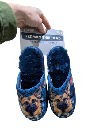 Merkloos Pantoffel German Shepherd Donkerblauw