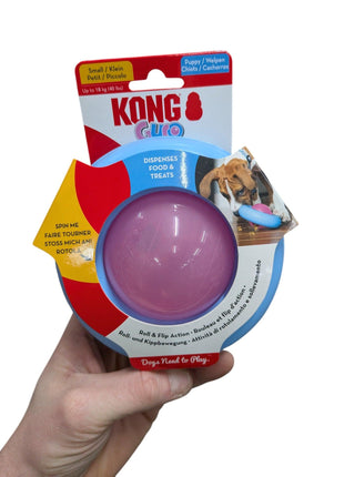 Kong Gyro Voerbal Rood / Blauw - Intelligentiespeeltje met snackdispenser