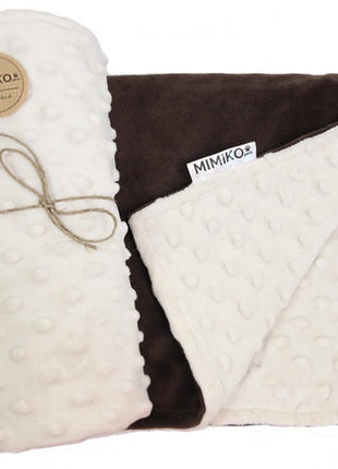 MIMIKO Pets Kocyk Minky-Dot 100x75cm jasny beż / brąz