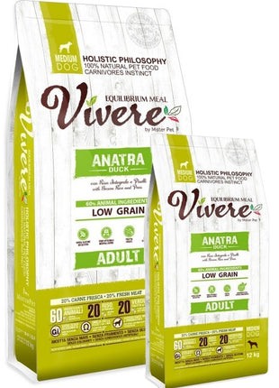 Vivere Dog Medium Adult Duck Karma Monobiałkowa z Kaczką 12+3kg
