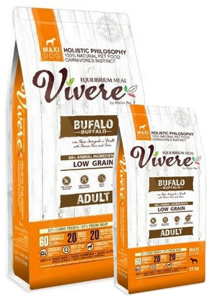 Vivere Maxi Adult Buffalo 12kg Karma Monobiałkowa z Bawołem dla dużych ras 12+3kg