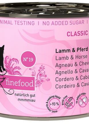 Catz Finefood Classic N.19 Jagnięcina i Konina puszka 200g