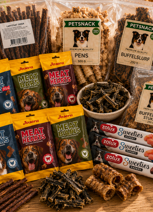 Fidello pack snacks mensuel pour chiens – friandises variées pour tout un mois - 2 kg