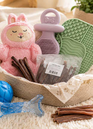 Fidello coffret cadeau pour un nouveau chiot – pack de bienvenue avec jouets, friandises et tapis à lécher