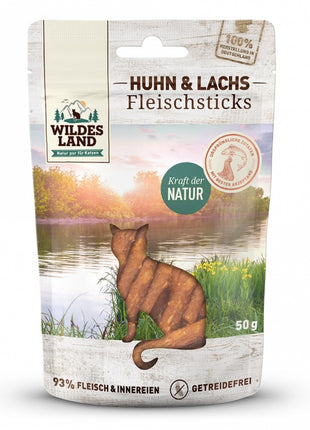 Wildes Land Cat Fleischsticks Huhn & Lachs 50g
